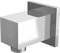 EcoSpa Brass Shower Wall Elbow Outlet Square Chrome 1/2 BSP Hose Connector