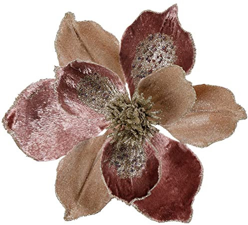 Briful 3 Stücke Weihnachtsstern Christbaumschmuck Magnolie Kunstblumen mit Glitzern Poinsettia Kunstzweig Weihnachtliche Dekoration Weihnachtsbaum Neujahr Ornamente