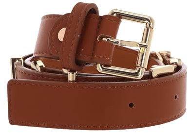 Valentino Damen Emma Winter Gürtel, Leder/Gold, Small