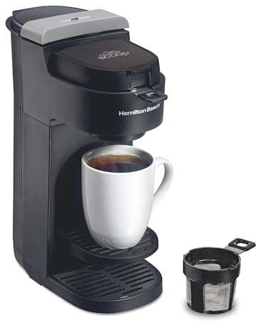 Hamilton Beach The Scoop Single Serve Coffee Maker & Fast Grounds Brewer for 8-14oz. Cups, Brews in Minutes, Black (47620), Next Gen