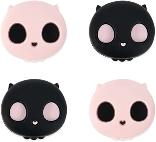 GeekShare Halloween Niedliche Daumengriffkappen für Playstation 5 Controller, Thumbsticks Cover Set kompatibel mit Switch Pro Controller und PS4 PS5 Controller, 4 Stück – Pink Skull