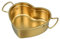 wrtgerht Suppentopf aus 304 verdicktem Edelstahl, kreativer Kleiner Suppentopf in Herzform, Kleiner Suppentopf for den Haushalt, Töpfe, Kochzubehör. Küchengeräte (Color : Gold)