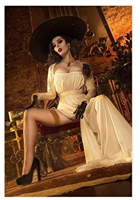 MJKO Resident Evil Lady Dimitrescu 4 Leinwandposter Schlafzimmer Dekor Sport Landschaft Büro Zimmer Dekor Geschenk ohne Rahmen Stil 30 x 45 cm