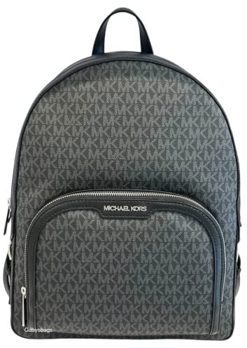 Michael Kors Rucksack Jaycee Schwarz Leder Mittel, Schwarz, Schwarz