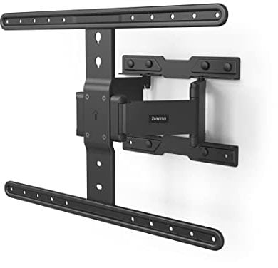 Hama Ultra-Slim TV Wandhalterung für 37–90 (ultraflache TV-Halterung schwenkbar, neigbar, TV-Arm ausziehbar 27cm, Fernseh-Halter super-slim 2,3cm; bis VESA 600x400 u. 50kg, m. Fischer-Dübel) schwarz