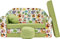 All4All Kindersofa Klappsofa - Schlafsofa 3in1 - Velo - Spielsofa für Kinder - Sofa zum Aufklappen - mit Pouf - faltbar - zum Schlafen – Schaumstoff Sofa (Z5 Grün + Tiere)