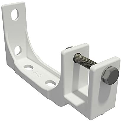 home trends Markisenhalterung Decken- und Wandhalterung mit Befetigungsmaterial Stahl/Aluminium und Weiß/Anthrazit zur Auswahl (2, Dual-Stahl-40mm-Weiß)