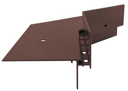 Renoplast® Aluminium Innenecke 135° für Traufprofil W35+ Braun | Fertigstellung von Terrassen und Balkonen | Belüftete Böden Erhöht | Wasser ablaufsysteme Winkelprofil | Pulverbeschichtetes