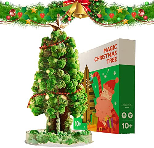 Firulab Wachsender Weihnachtsbaum - Magischer wachsender Kristall-Weihnachtsbaum,Weihnachtsbaum grün Bunte Geschenke Neuheit Kits für Kinder lustige Lern- und Partyspielzeug Weihnachtsbaum