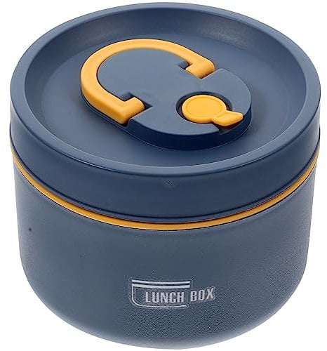 Cabilock Bento Lunch Box, Food Flask with Handles, Leak Proof Food Jar Hot Lunch Box Stainless Steel Meal Prep Container Food Box for Adult Kids Students Office, Microwave Dishwasher Safe, L