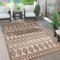 Paco Home Outdoor Teppich wetterfest & langlebig Moderne Boho-Designs mit 3D-Effekt Skandi-Look UV-beständig & robust für Balkon, Garten, Wohnzimmer & Küche, Grösse:240x340 cm, Farbe:Beige