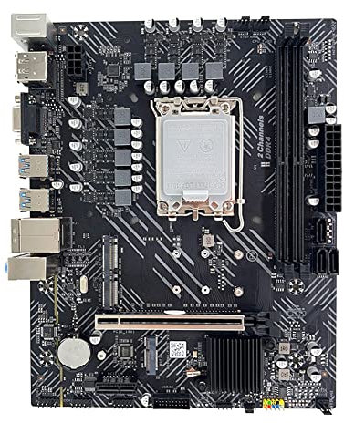 Hduacuge B660 D4 Desktop PC Placa base LGA1700 2XDDR4 RAM ranura HD+DP+VGA PCIE16X SATA3.0 compatible con 12490F 12/13Th CPU