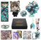 MOTAO Genshin Impact Box Xiao Hu Tao Qiqi Merch Set - Puppe, Poster, Kissenbezug, Standfigur, Armband, Abzeichen, Schlüsselanhänger, Kartenhülle, 30 Lomo Karten, 50 Aufkleber (Lynette)