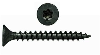 Holzschrauben - Spanplattenschrauben -Edelstahl V2A Schwarz TORX 3-4 - 5 mm Vollgewinde Schwarz Brüniert aus Deutschland (50, 5 x 25)