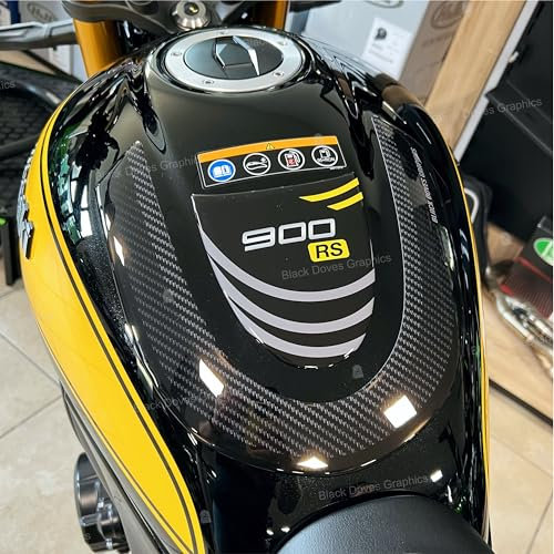 Aufkleber aus Kunstharz, 3D, kompatibel mit Kawasaki Z 900 RS ab 2022 (Tankschutz)