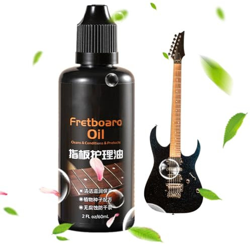 Gitarrenpflege-Zitronenöl-Reiniger, Anti-Trocknungs-Gitarren-Griffbrett-Reiniger-Öl-Set, Griffbrett-Öl, Gitarrenpflege, Gitarren-Griffbrett-Pflege, Reinigungs- und Polierzubehör für Griffbrett und Git