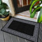 Fit Even Greeky Door Mat – Non-Slip Washable Doormat, Heavy Duty Welcome Dirt Trapper, Water Absorbent Floor Mat for Indoor/Outdoor Use, Front Entrance, and Kitchen (Dark Grey & Cream, 40x60 cm)