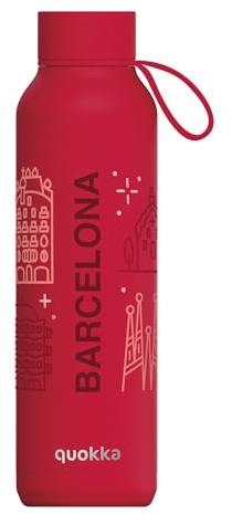 Quokka Solid with Strap - Cherry Red 630 ml Barcelona Love