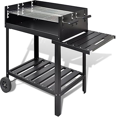 Barbacoa de columna con 2 ruedas, 40714
