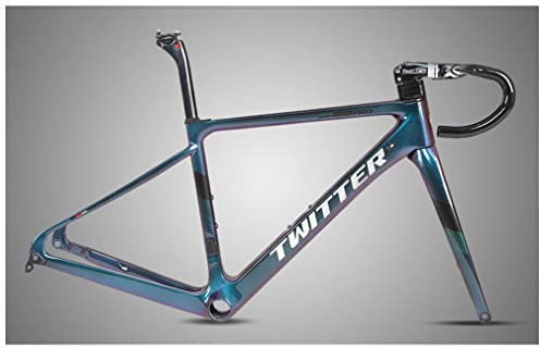 ITETONE 700C Rennrad-Rahmen-Set, 54 cm, Carbon-Breaking Wind, Rennrahmen, leichter C-Bremsrahmen, interne Routing, QR