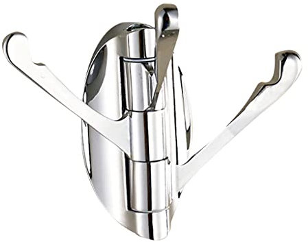 JTQYFI Porte-serviettes de salle de bain pliable peu encombrant serviette oscillante triple porte-serviettes mural avec 3 crochets avec bras pivotant