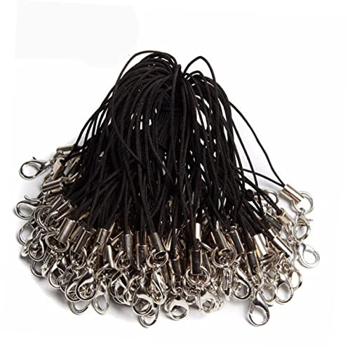 IWOWHERO 100stücke Handy-gurte Mit Karabinerverschluss Lasso-schnur Schlüsselanhänger Diy-zubehör Gemischte Farben Handy-lanyards Charm Straps