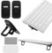 2Pcs Keyboard Riser, Portable Computer Keyboard Stand Self Adhesive Laptop Feet Mini Keyboard Lift for Desk Foldable Zinc Alloy Laptop Riser for Most Keyboards (Black)