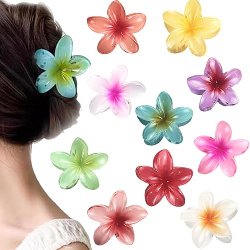 STFYUG Lot de 10 pinces à cheveux en forme de fleur - Pour femme - Antidérapantes - Pour fixer les cheveux