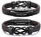 Personalisierte Lederarmband Geschenke für Männer - Leder Armband mit Gravur Liebe Text für Mann Ihn Ehemann Freund, Herren Lederarmband Liebesgeschenke für Männer Valentinstag Geburtstag Jahrestag
