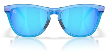 Oakley Frogskins OO9289 Lunettes de soleil rondes polarisées hybrides Bleu acide mat/saphir Prizm 55 mm, Bleu acide mat/saphir Prizm, 55 mm