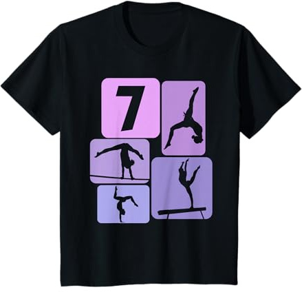 7. Geburtstag Mädchen Turnerin Tänzerin 7 Jahre Turnen T-Shirt