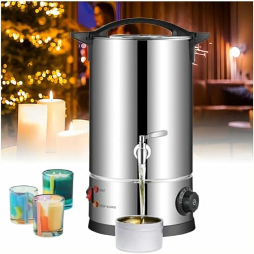 AFLEPCBRQ Electric Wax Melting Container, 5L/9L Candle Maker Machine, Wax Melter for Candle Making, Large Electric Candle Wax Melting Pot, Electric Wax Melting Pot
