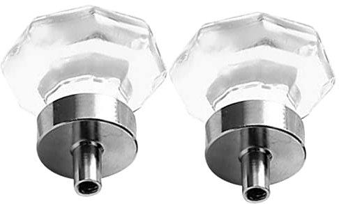 DIYEAH 2pcs Octagon Crystal Drawer Handle Cabinet Pulls Handle Artificial Glass Furniture Knob for Kitchen Wardrobe Door Pulls