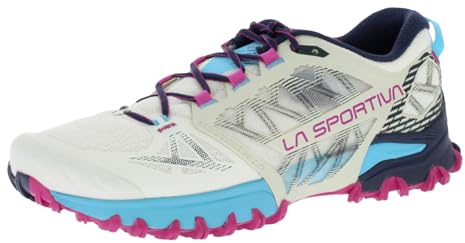 LA SPORTIVA Trailrunningschuhe Bushido 3 Ws komfortable und leichte Damen Traillaufschuhe mit extrem griffiger Sohle Chalk/Night Sky EU 42
