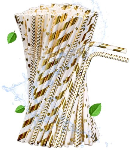 dhaikkkd 100 Pcs Bendy Straws Craft Straws Coloured Disposable Drinking Straws 197mm×6mm Flexible Paper Straw Drinking