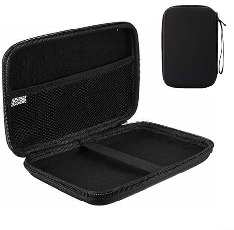 Stoßfeste Tragetasche speziell für 17,8 cm (7 Zoll) GPS-Geräte, mit Netztasche zum Organisieren von Kabeln und Ladegeräten