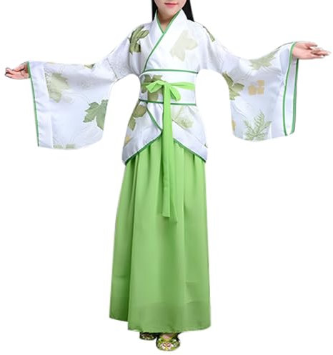 NaLatia Hanfu Costume traditionnel chinois pour fille Costume ancien chinois Costumes accessoires avec jupe midi fille Halloween Carnaval Cosplay