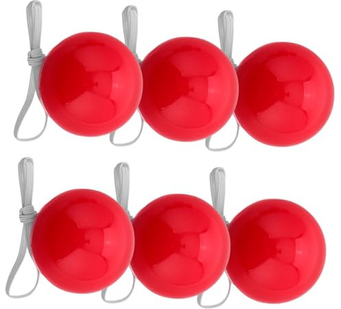 ibasenice 6stücke Rot Blinkende Clown-nasen Für Cosplay Und Party-dekorationen Leuchtende Nase Für Halloween Und Weihnachten Lustiges Clown-zubehör