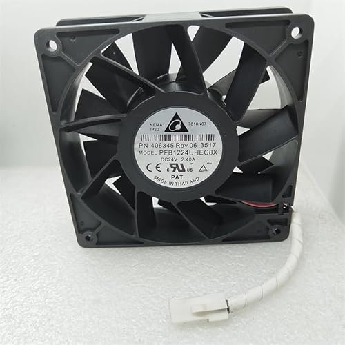 PFB1224UHEC8X 120mm DC Brushless Fan - 24V 2.40A Double - Lead Ball Bearing Cooling Fan for Server Racks