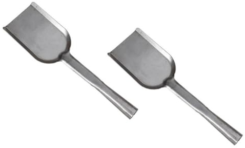 Mikikit 2 pièces Pelle à Cendres Multi Inoxydable avec Manche Long Pelle pour Poêle et Barbecue Résistante Facile à Nettoyer Outil Cuisine Pratique pour Cheminée et Cuisson