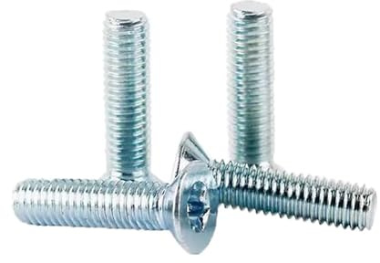 10-100 pezzi Vite prugna interna svasata 8. Bullone antifurto a testa piatta zincata blu e bianca(20mm,M8 (10PCS))