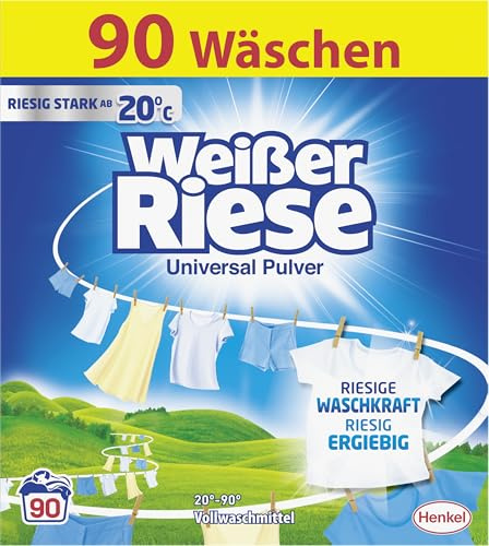 Weißer Riese Universal Waschmittel Pulver (90WL), Waschpulver Großpackung