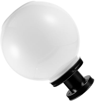 Ciieeo Solar Pfostenlampe Weiße Kugel Edelstahl Acryl 20cm | Weiße Kugelform, Wetterresistent, Passend für Garage und Außenwanddeko, Elegantes, Schlichtes Design