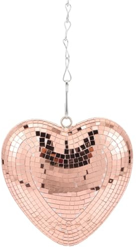Disco Ball DiDisco Heart Glass Decoration Party Rose Gold Mirror Surface Ball Decorative