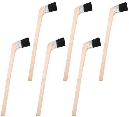 HORIALENCE 6pcs Radiator Paint Brush: 2 Long Handle Bent Brush - Offset Paint Cleaner for Tight Spaces - Behind Radiator and Pipe Painting Tool for Walls and Edging