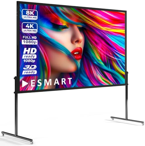 ESMART Economía EXA Pantalla de Marco Ligero móvil sobre Ruedas 266 x 149 cm (120) 16:9 Proyector de Cine en casa Pantalla multifunción Marco Pantalla LCD LED