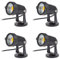 aulyun Lot de 4 Spot LED Cob 5W 220V Spots Jardin Orientables Luminaires Extérieur Jardin Terrasse