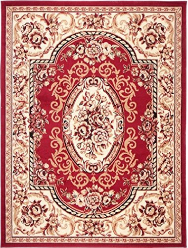 Carpeto Orientteppich Teppich Rot 200 x 300 cm Ornamente Muster Kurzflor Verona Kollektion