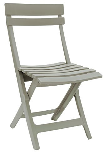 Ondis24 Gartenstuhl Klappstuhl Miami, 42 x 50 x 80 (H) cm, pflegeleicht, UV- und witterungsbeständig (Leinen)