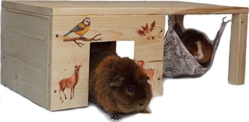 Grace nnvg Nagerhaus Meerschweinchenhaus Hängemattengestell mit Haken & Hängematte